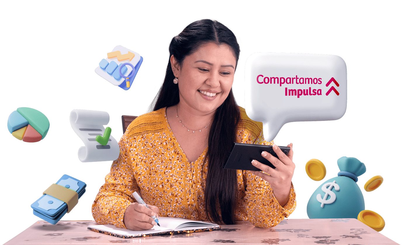 Persona solicitando un crédito en Compartamos Banco