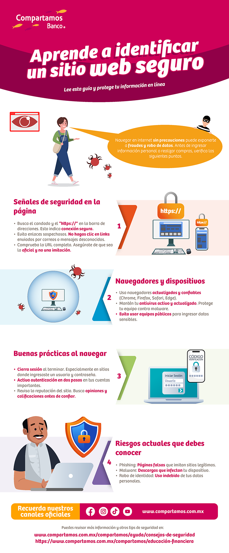 Aprende a identificar sitios web seguros